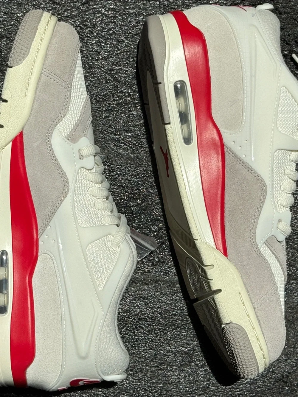 Nike Jordan 4 Men's White & Red Low-Top Sneakers